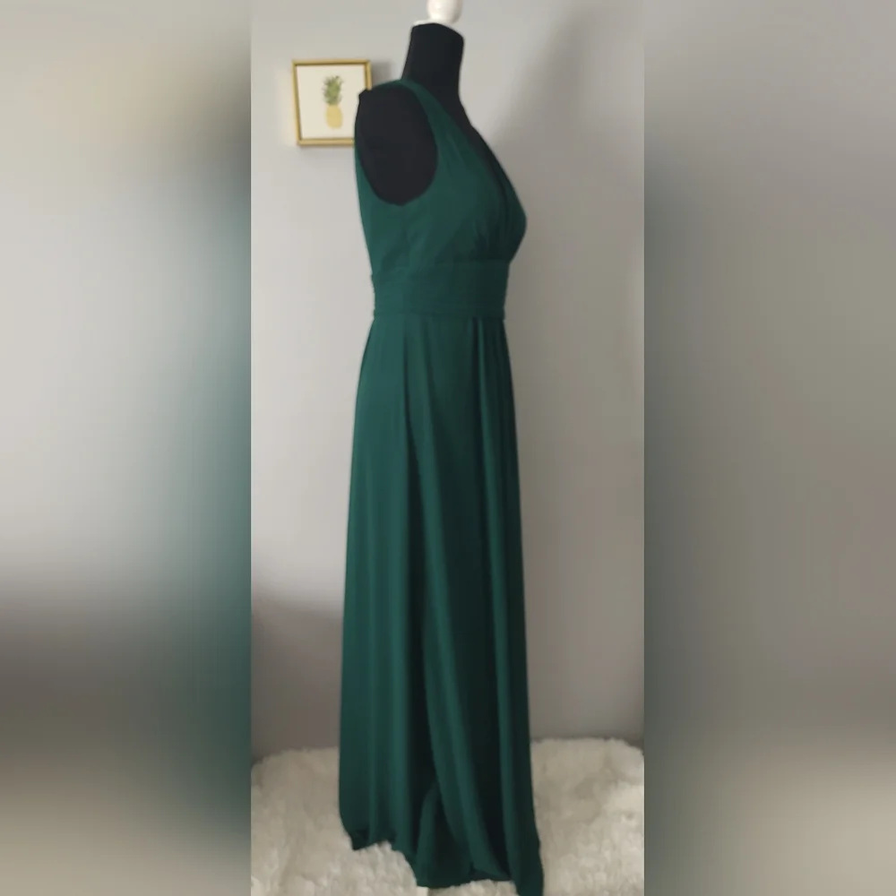 Ever Pretty  Maxi dress Prom Bridesmaid Party V Neck Empire Waist Chiffon Sz 10 - Picture 5 of 10